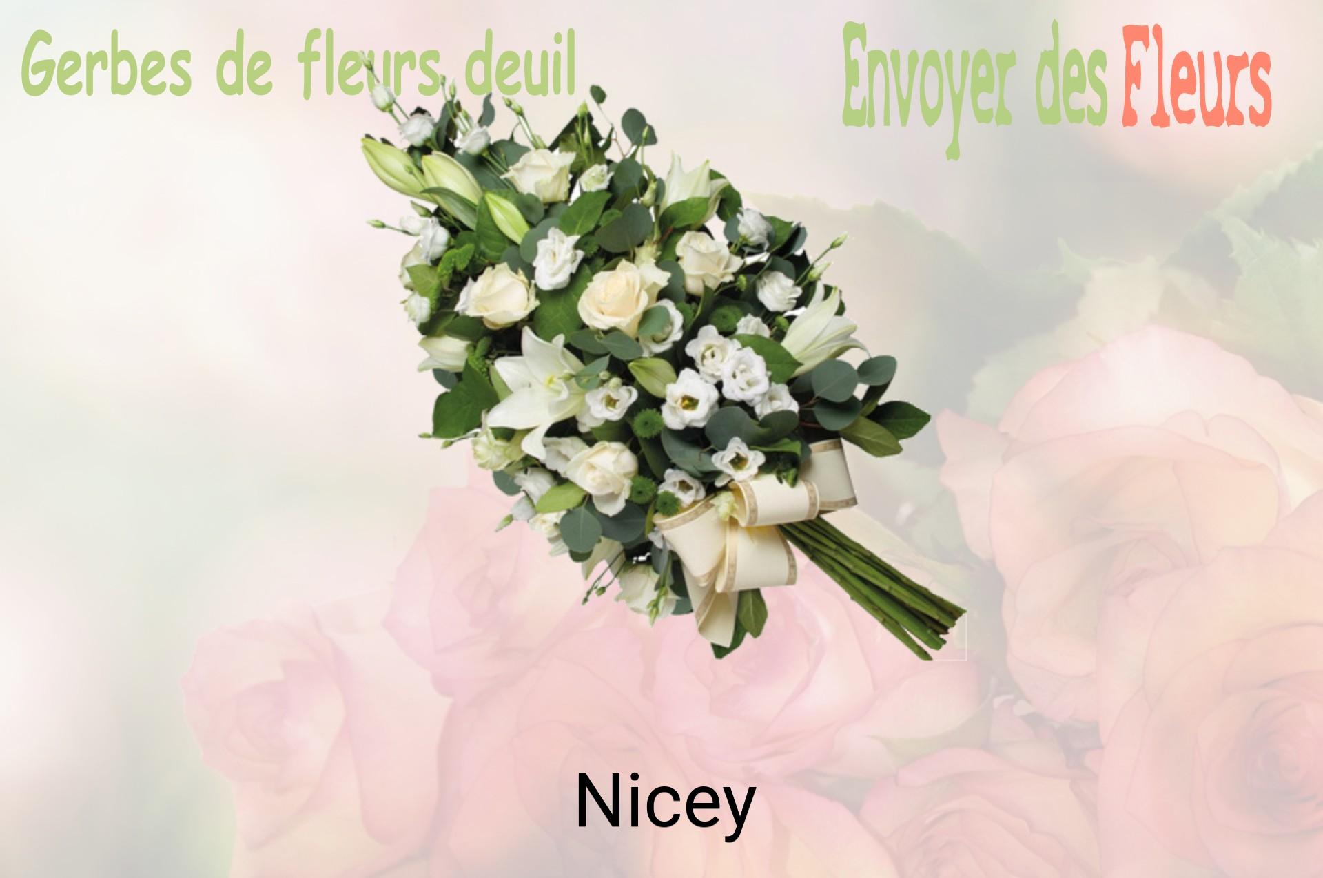 Gerbe de fleurs de deuil livrée à Nicey